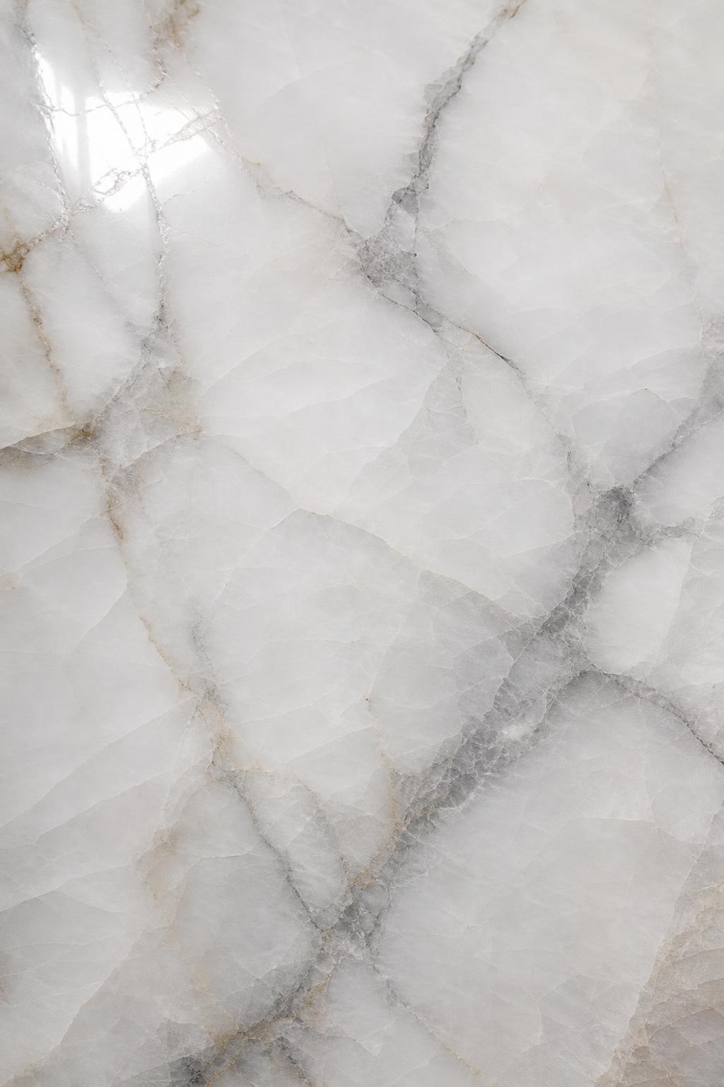 Polished white fantasy dolomite with elegant grey veining